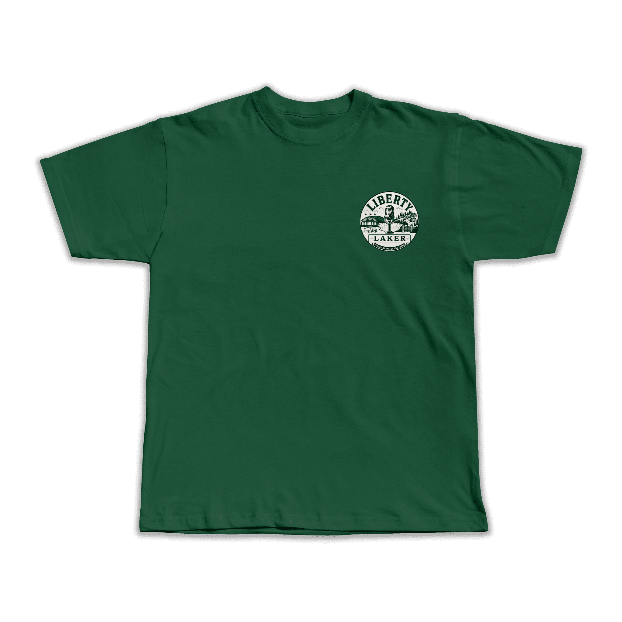 Front side of the Liberty Laker shirt